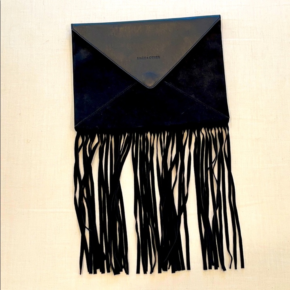 Each x Other Fringe Suede Clutch